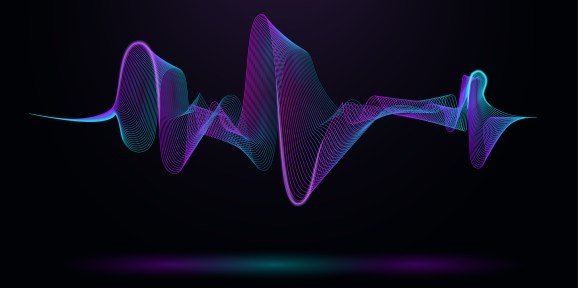 Sound and voice beautiful wave abstract image