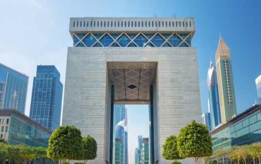 An image of the Dubai International Financial Centre