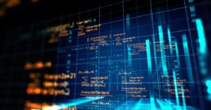 Image of a blockchain coding concept