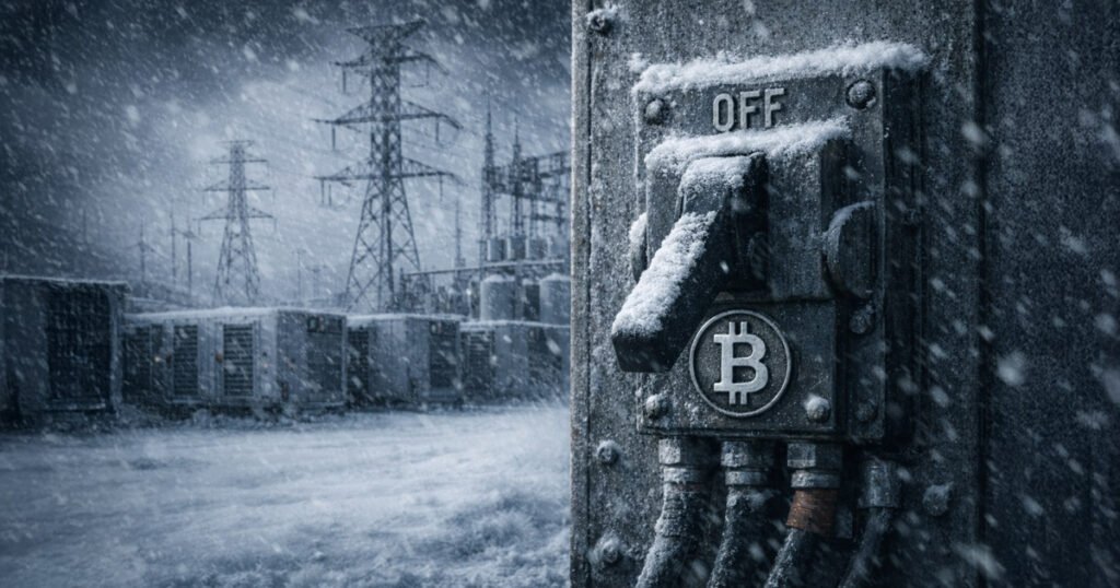 Bitcoin hashrate slumps as US miners curtail during winter storm