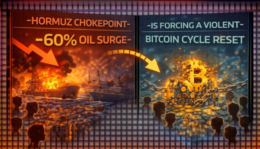 Hormuz Chokepoint: Why A 60% Oil Surge Is Forcing A Violent Bitcoin Cycle Reset